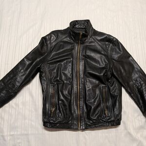 Marc New York Leather Moto Jacket, Black, Size Large